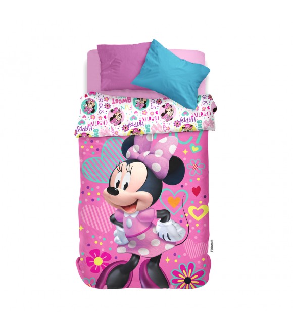 Acolchado Reversible 1 1/2 Plazas Minnie