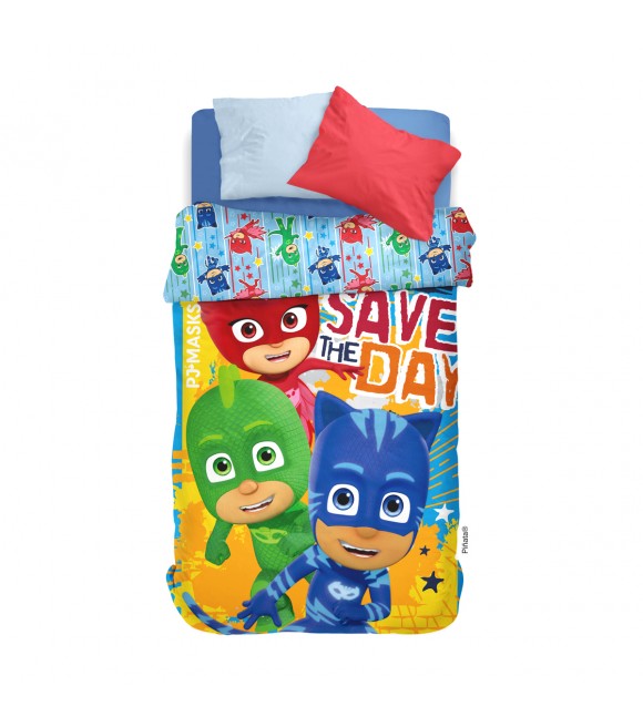 Acolchado infantil reversible PJ Mask 1 1/2 plazas