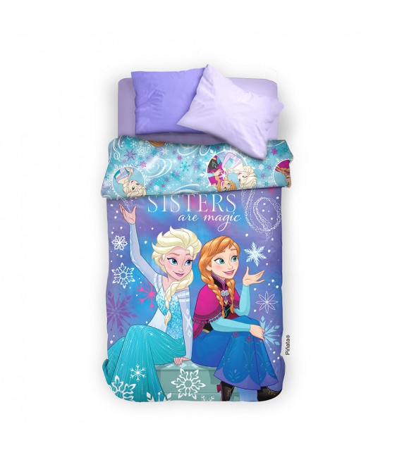 Acolchado Reversible 1 1/2 Plaza Frozen