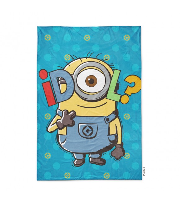 Frazada Flannel 1 1/2 plaza Minions