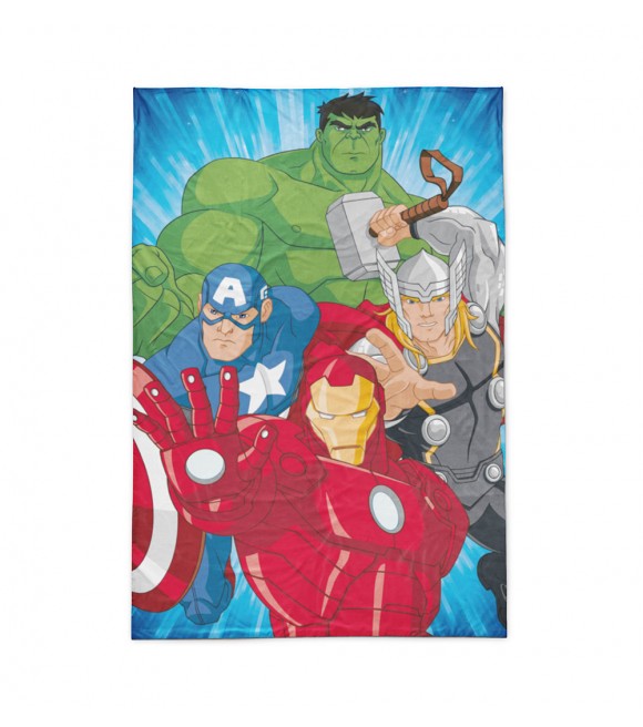 Frazada Flannel 1 1/2 Plazas Avengers