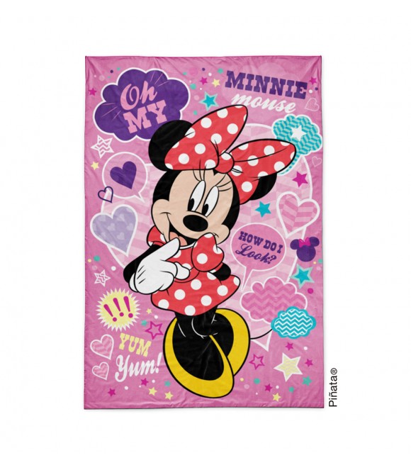 Frazada Flannel 1 1/2 Plazas Minnie