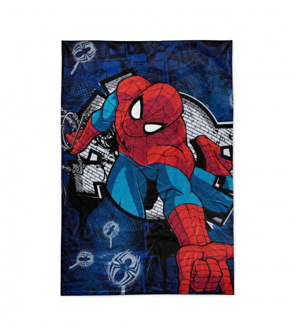 Frazada Flannel 1 1/2 Plazas Spiderman