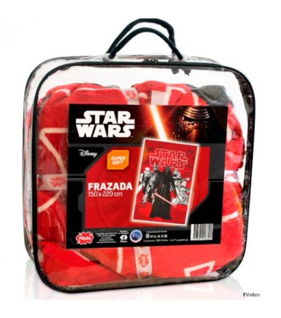 Frazada Flannel 1 1/2 Plaza Star Wars